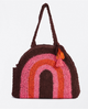 Surkana - Round raffia shopper Brown bag knit - 24SATA841