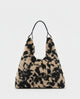 Surkana - Shoulder bag with printed fur fabric Black - 26PILI421