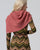 Surkana  - Asymmetrical short poncho with perkins collar Pink - 35BUCU832
