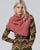 Surkana  - Asymmetrical short poncho with perkins collar Pink - 35BUCU832