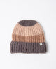 Surkana  - Striped knit beanie Chocolate - 35BUNA532