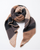 Surkana  - Striped knit tricot scarf Chocolate - 35BUNA731