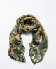 Surkana  - Square printed scarf silk Green - 35PASI225