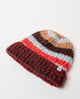 Surkana - Striped knit beanie Maroon polyester - 36BURA532