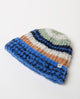 Surkana - Striped knit beanie Cobalt Blue polyester - 36BURA532