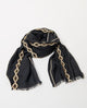 Surkana - Beaded embroidered scarf Black - 36PABE221