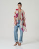Surkana - Kaftan printed White Silk - 36PAMA821