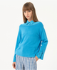 Surkana - Open sleeve knitted sweater Blue - 514BASI233