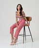 Surkana  - Pullover V neck pink - 516SOYA234