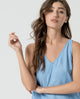 Surkana - Strap top V-Neck Sky Blue viscose - 525LISA023_50