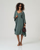 Surkana  - Kimono long bottle green - 526BAMO319