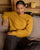 Surkana - Round-neck sweater with puffed raglan sleeves Mustard - 555ALBO231
