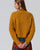 Surkana - Round-neck sweater with puffed raglan sleeves Mustard - 555ALBO231
