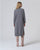 Surkana  - Long dress with high neck and side slits Grey - 555ALNE734