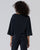 Surkana  - Wide-sleeve boat-neck T-shirt Black - 555LIDA014