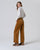 Surkana  - Flared pants with patch pockets Mustard - 555LIYU523