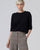 Surkana  - Three-quarter sleeve sweater Black - 555LIZA238