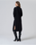 Surkana  - Long dress with high neck and side slits Black- 555ALNE734