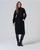 Surkana  - Long dress with high neck and side slits Black- 555ALNE734