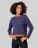 Surkana - Striped crew neck sweater Toffee - 556FUNN231