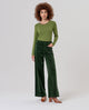 Surkana - Wide-leg trousers with patch pockets Khaki - 556TASS523