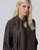 Surkana  - Blouse with tie at neck Tobacco - 565IRAL125