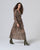 Surkana  - Long V-neck dress with waist drawstring Multi - 565IRAL721