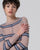 Surkana  - Plaid jacquard sweater Blue knit - 565IRDE231