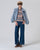 Surkana  - Plaid jacquard sweater Blue knit - 565IRDE231