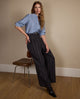 Surkana  - Pinstripe pants Dark grey - 565IRDI525