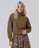 Surkana  - Round-neck sweater Khaki dark - 565LINY236