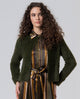 Surkana  - Faux fur knit jacket Green - 565MAFE331