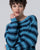 Surkana  - Two-tone recycled chunky knit sweater Blue - 565MARA231