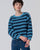 Surkana  - Two-tone recycled chunky knit sweater Blue - 565MARA231