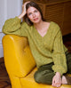 Surkana  - Oversized cable-knit sweater Khaki dark - 565NIAR231