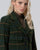 Surkana  - Short plaid blazer with printed lining Khaki - 565NICU321