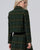 Surkana  - Short plaid blazer with printed lining Khaki - 565NICU321