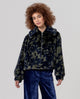 Surkana - Printed faux fur jacket Navy blue - 566BUGO421