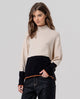 Surkana - Mock neck sweater with contrast deta - 556SAKO234