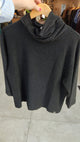Ottod'Ame - Viscose Cape Sweatshirt Nero - DMF0022