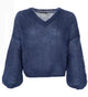 Black Colour - Rib Jumper Navy - 1263