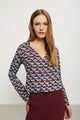 Ottod'Ame - Blouse rouge noire - DC5187
