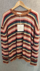 Phisique du role - STRIPED ROUND NECK LONG SLEEVES IN MOHAIR Wine - 26W221