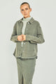 With Black - WBLCAMILLE Shadow Denim Jacket Grape Leaf green - 00001070