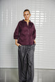 With Black - WBLGRAZIE Half Sleeve Top Windsor Wine - 00001427