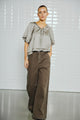With Black - WBLSTEFFI Wide Pant Midnight green - 00001467