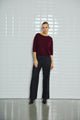 With Black - WBLKAI SS PULLOVER Wine Melange - 00001439