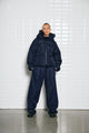 With Black - WBLKYLIE Real Down Jacket Mid Night Blue recycled polyester - 00001411