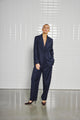 With Black - WBLVALENTINA Striped Pant Midnight blue - 00001477