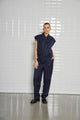 With Black - WBLVALENTINA Striped Vest Midnight blue pinstripe - 00001478